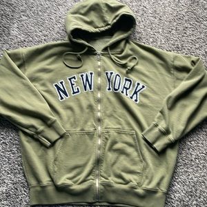 Oversized New York Zip-Up Hoodie